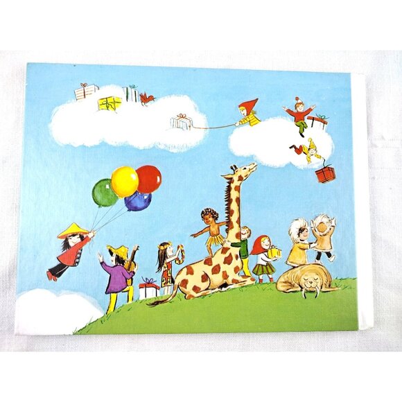 Around The World With My Red Balloon Vintage Book V Gilbert Beers Kids 1973 - Picture 2 of 12